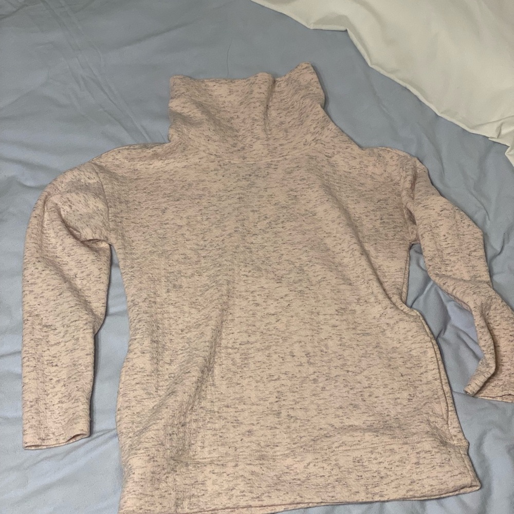 Women's Pink Speckled Turtleneck